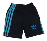 Tmavomodré kraťasy s pruhy Adidas 