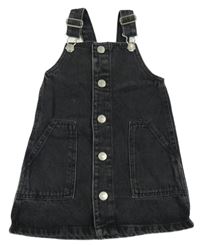 Tmavošedé riflové laclové šaty Denim Co.