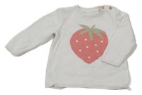 Bílý svetr s jahodou H&M