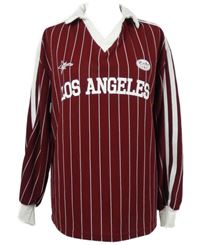 Dámský karmínovo-bílý pruhovaný sportovní dres s nápisem a logem Shein 