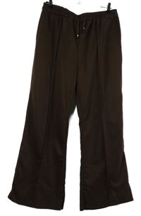 Dámské hnědé široké tepláky 