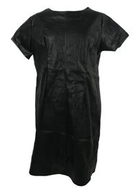 Dámské černé koženkové šaty Boohoo 