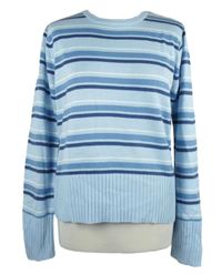 Dámský světlemodro-modrý pruhovaný svetr Atmosphere 