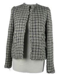 Dámský šedo-černý vzorovaný pletený cardigán MNG 