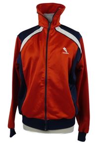 Pánská červeno-tmavomodro-bílá propínací sportovní mikina s rolákem 