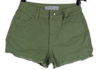 Dámské světlekhaki riflové kraťasy Primark 