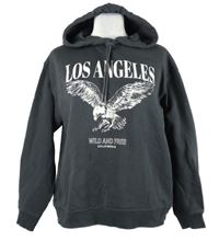 Dámská tmavošedá mikina s orlem a kapucí H&M