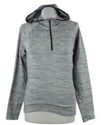 Dámská šedá melírovaná sportovní mikina s kapucí H&M