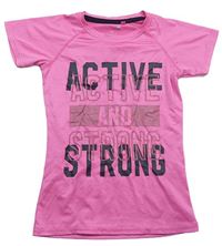 Růžové sportovní tričko s nápisem Ergeenomixx