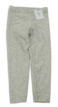 Nové- Světlešedé sametové legíny George