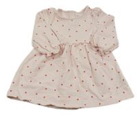 Světlerůžové teplákové šaty se srdíčky Primark