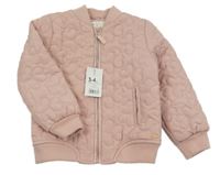 Světlerůžová prošívaná šusťáková zateplená bunda Mothercare