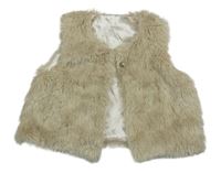 Béžová kožešinová vesta H&M
