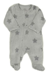 Světlešedý chlupatý overal s hvězdami F&F