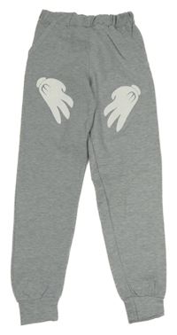 Světlešedé tepláky s rucemi 