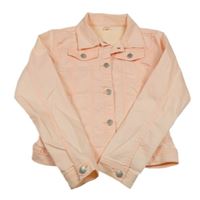 Neonově růžová riflová bunda 