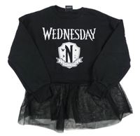 Černá mikina s potiskem Wednesday George