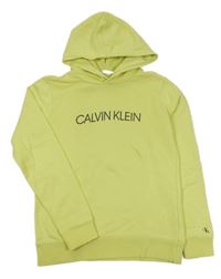 Žlutá mikina s kapucí Calvin Klein