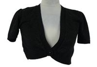 Dámské černé třpytivé svetrové bolerko Atmosphere