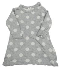 Šedé puntíkaté pletené šaty H&M