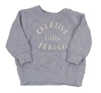 Lila melírovaná mikina s nápisem H&M