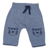 Modré melírované turecké tepláky s tygry 