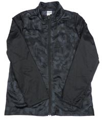 Černá propínací sportovní mikina s písmenky Decathlon