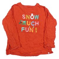 Červené pyžamové triko s nápisem Next