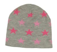 Šedá čepice s hvězdami