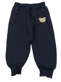 Tmavomodré tepláky s medvídkem 