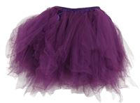 Fialová tylová sukně 