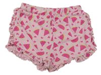 Světlerůžové teplákové kraťasy s melouny Matalan