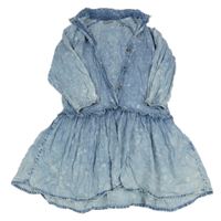 Světlemodré lehké riflové košilové šaty 