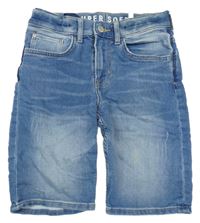 Světlemodré teplákové riflové kraťasy H&M
