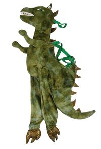 Kostým - Zelený plyšový dinosaurus
