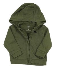 Khaki propínací mikina s kapucí F&F
