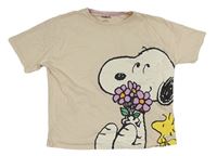 Světlebéžové tričko se Snoopym M&S