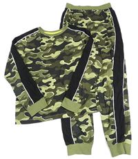 Khaki-černé army pyžamo Next 