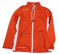 Červeno-bílá propínací sportovní mikina zn. HUL Sport 