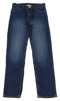 Tmavomodré slim fit rifle H&M