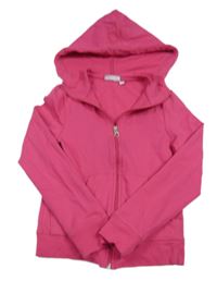 Fuchsiová propínací mikina s kapucí Energetics 