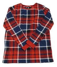 Červeno-modré fleecové pyžamové triko M&S