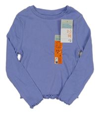 Nové - Modré žebrované triko Primark 