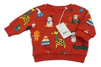 Nové - Červená mikina s vánočním motivem Next