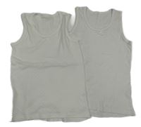 2x Bílá vzorovaná košilka 