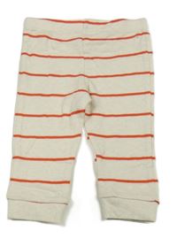 Smetanovo-oranžové pruhované tepláky F&F