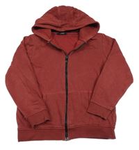 Červená propínací mikina s kapucí George 