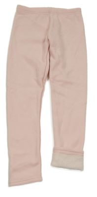 Světlerůžové zateplené legíny Kids