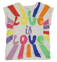 Bílé tričko s nápisem a potiskem Tu