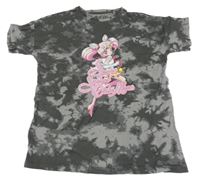 Šedo-tmavošedé batikované tričko s potiskem Sailor Moon Primark 